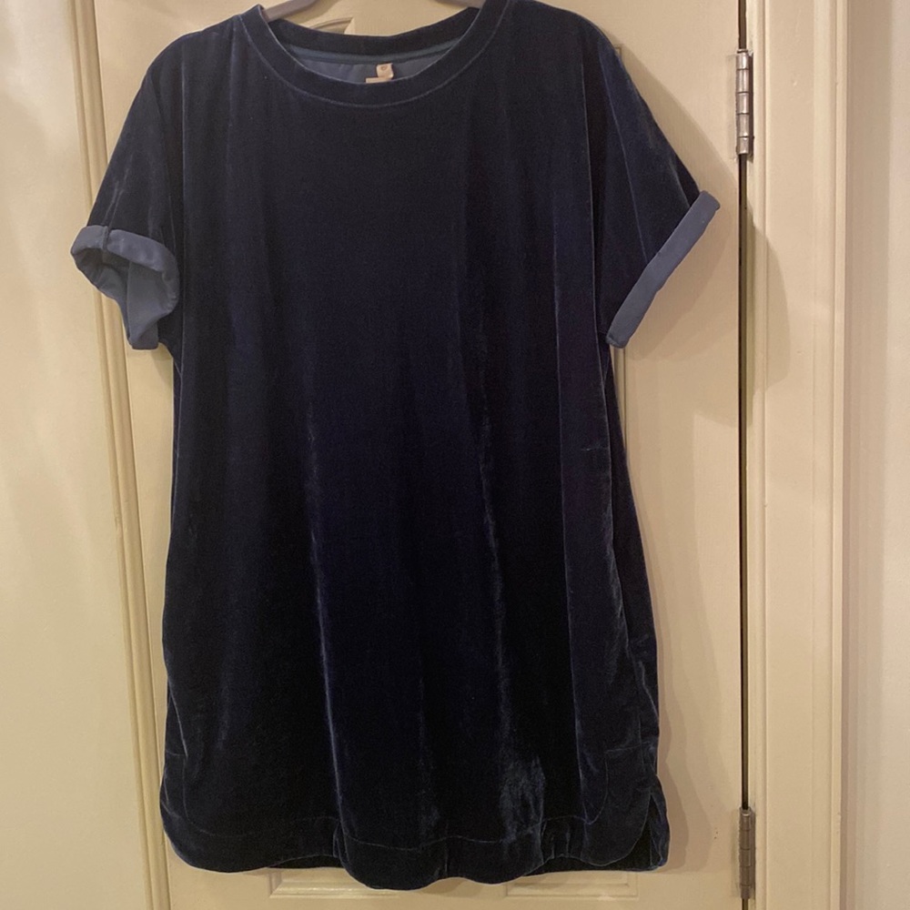 Velvet blue/green dress M/L